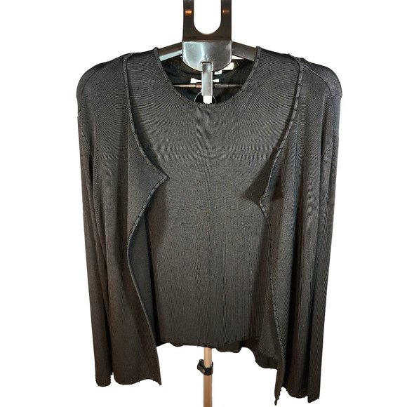 Jessica Ash Black Twin Sweater Set With Accent Black Beading Size XL. New W Tag - Picture 2 of 13